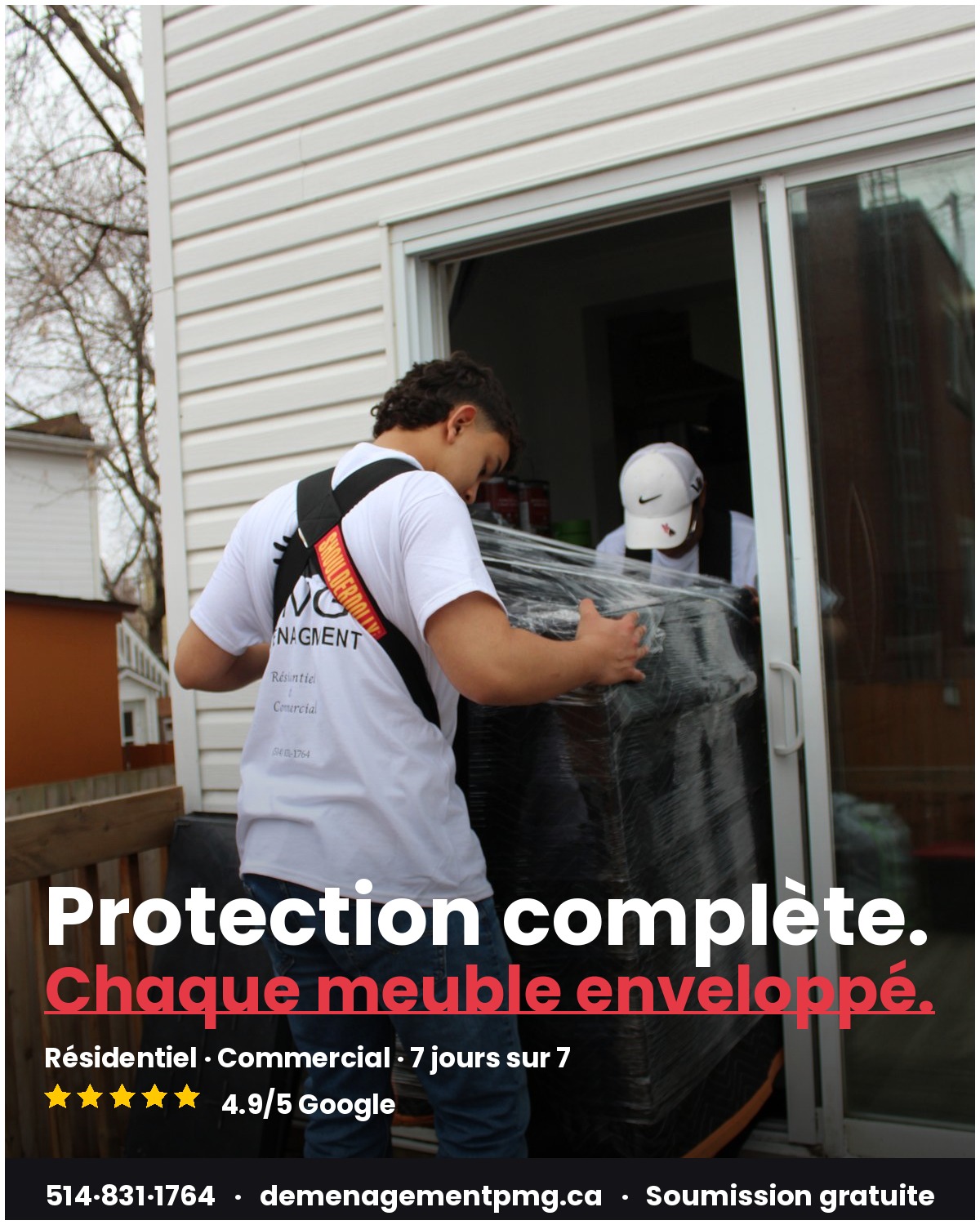 Professional furniture protection during a PMG move in Montreal